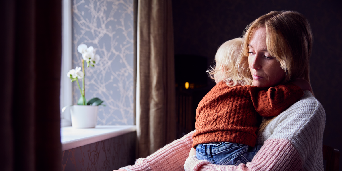 Woman with baby in fuel poverty