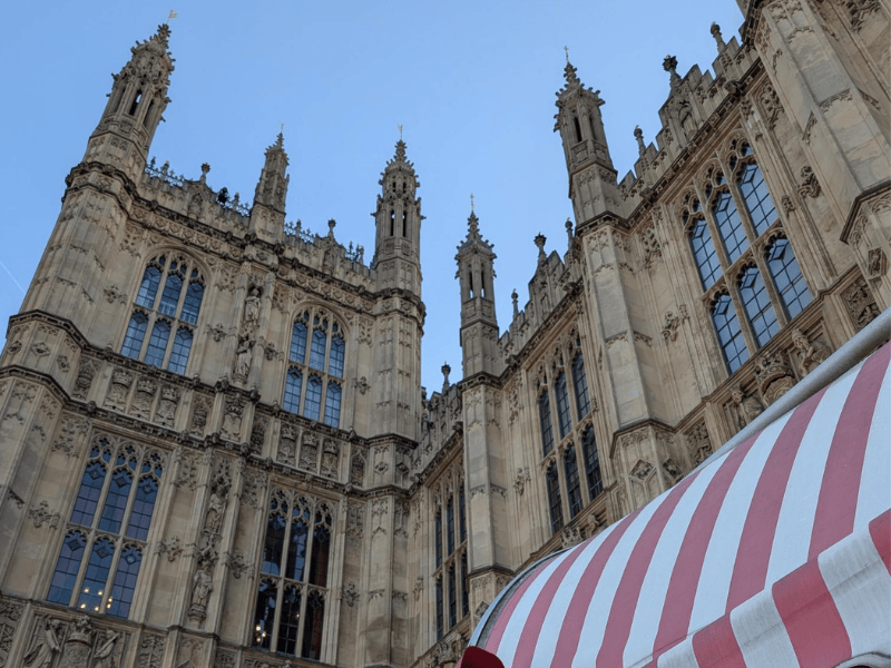 Houses of Parliament at an angle